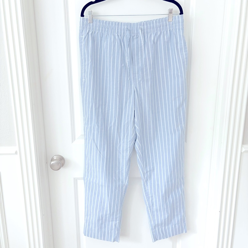American Eagle Outfitters Light Blue and White Lounge Pants Med